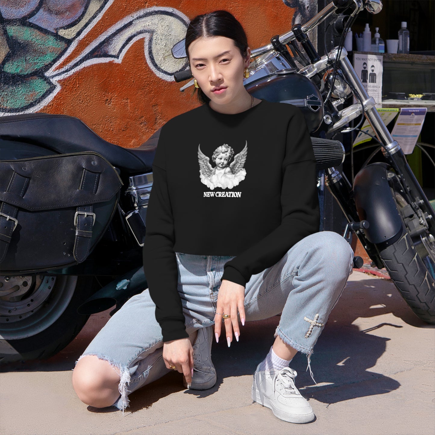 New Creation Cropped Sweatshirt
