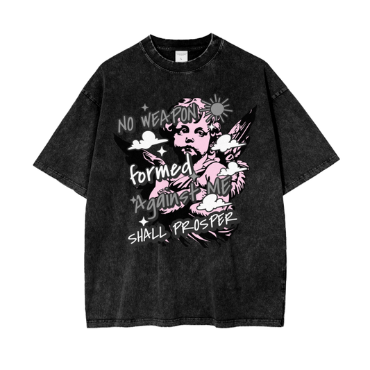 No Weapon Acid Wash Oversize Tee
