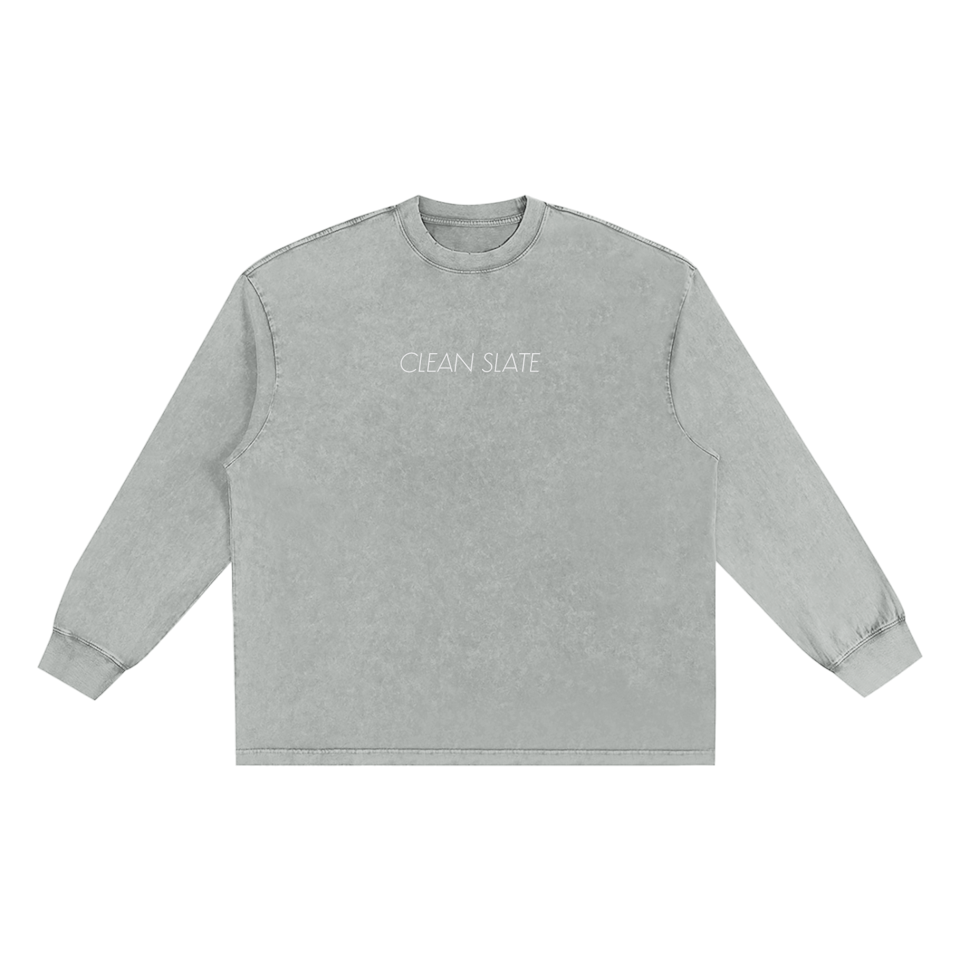 CLEAN SLATE Snow Washed Oversize Long Sleeve