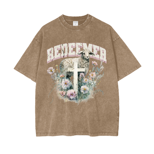 REDEEMER Acid Wash Oversize T-Shirt