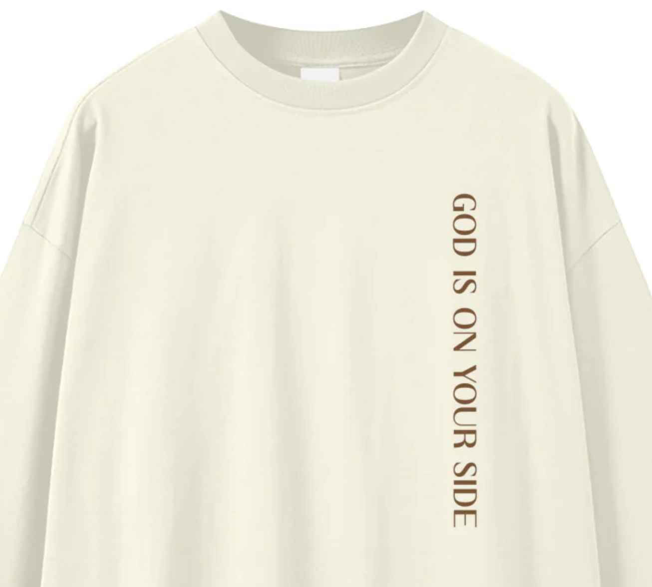 God is on your side Oversized Long Sleeve