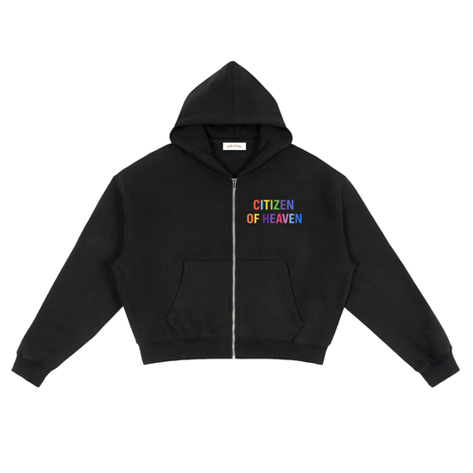 Citizen of Heaven Zip-Up Boxy Hoodie