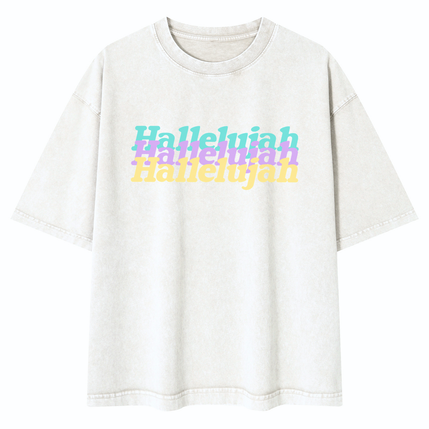 HALLELUJAH Mineral Wash Boxy Cotton Tee