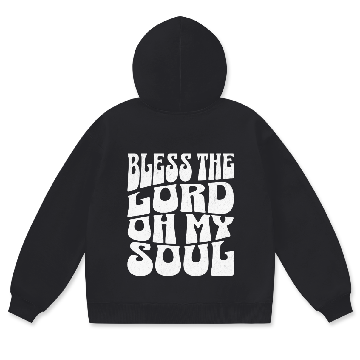 PSALM 103 BLACK Oversize Fleece Hoodie