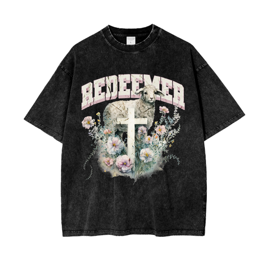 REDEEMER Acid Wash Oversize T-Shirt