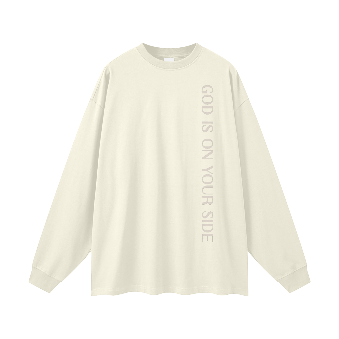 God is on your side Cotton Long Sleeve Tee