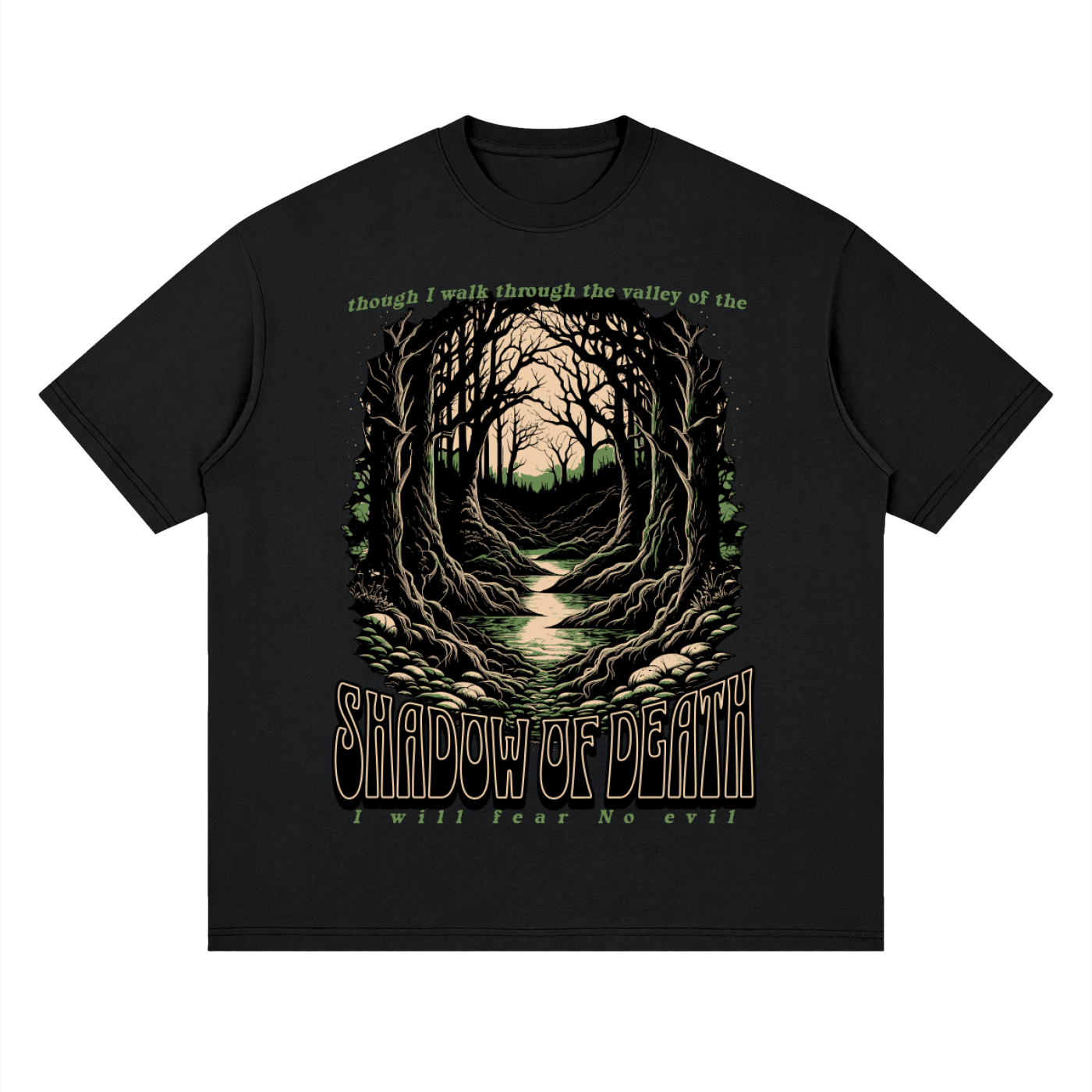 FEAR NO EVIL Loose Drop Shoulder Tee
