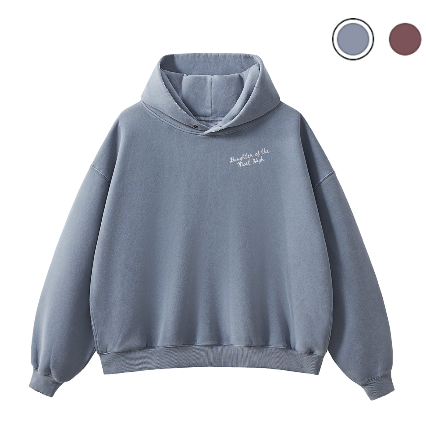 DAUGHTER Frayed Enzyme Washed Hoodie