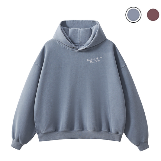 DAUGHTER Frayed Enzyme Washed Hoodie