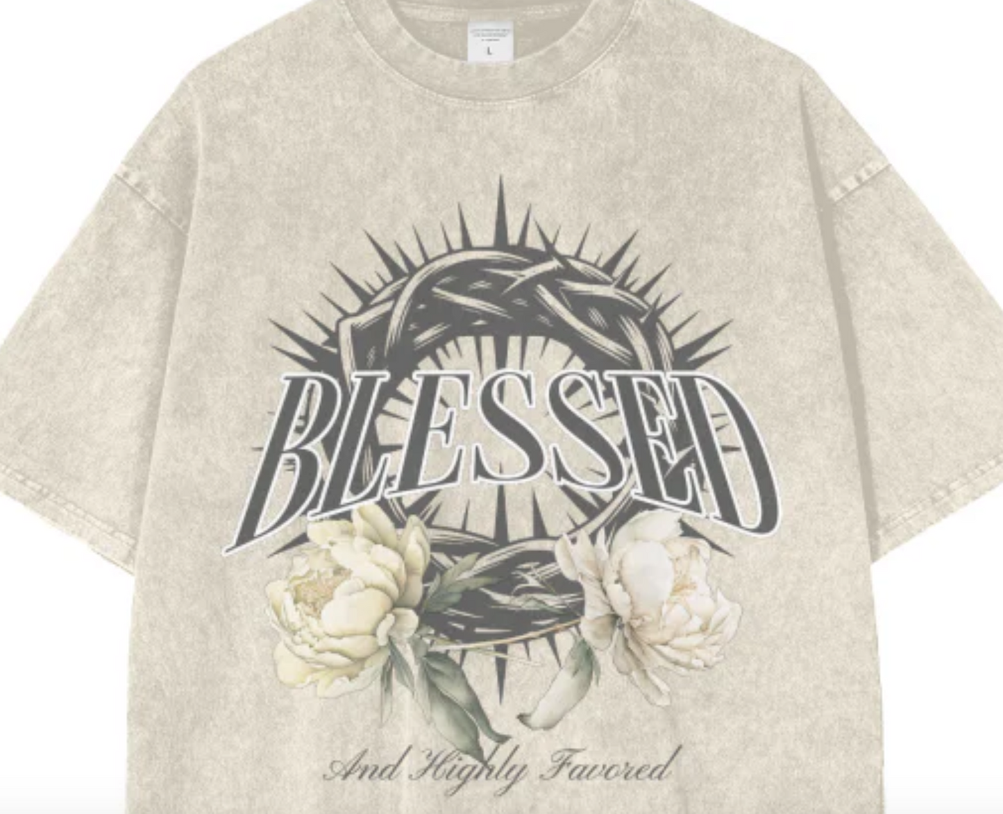 BLESSED Acid Wash Oversize T-Shirt