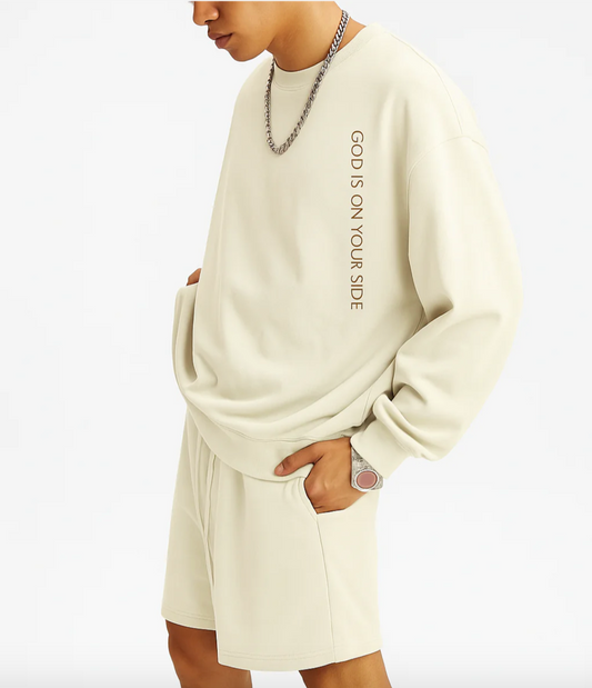 God is on your side Oversized Long Sleeve