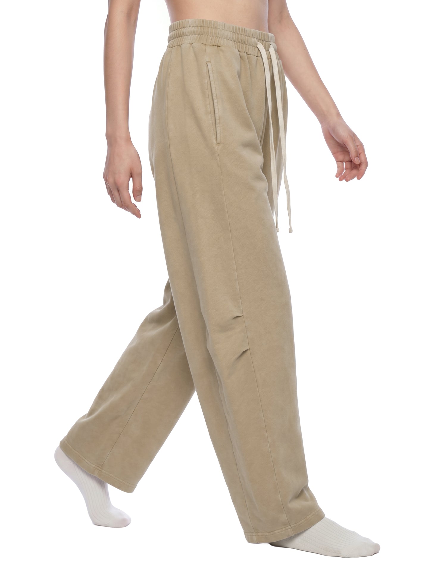 STYLE IT - Unisex Mineral Wash Barrel Leg Pants