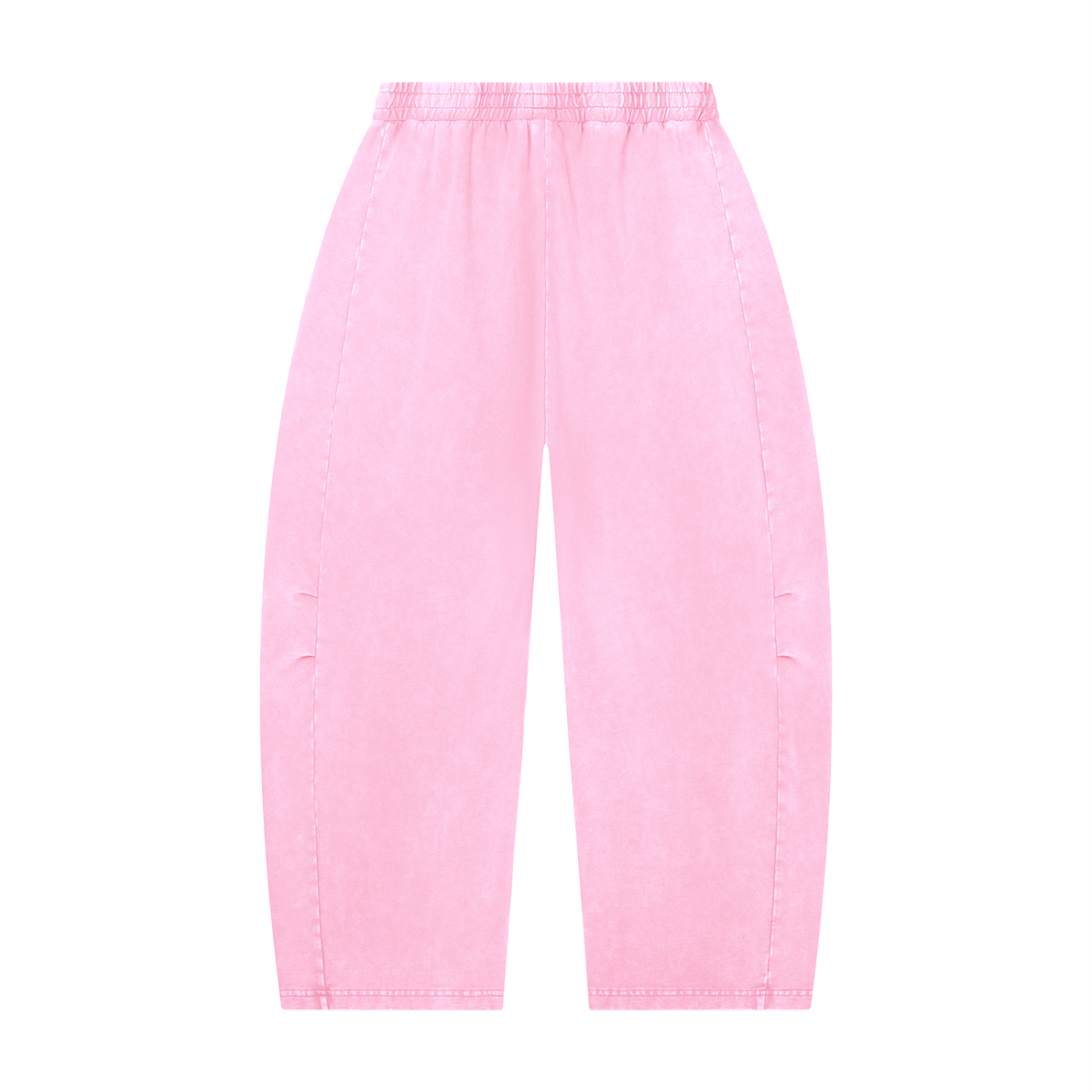 STYLE IT - Unisex Mineral Wash Barrel Leg Pants PINK