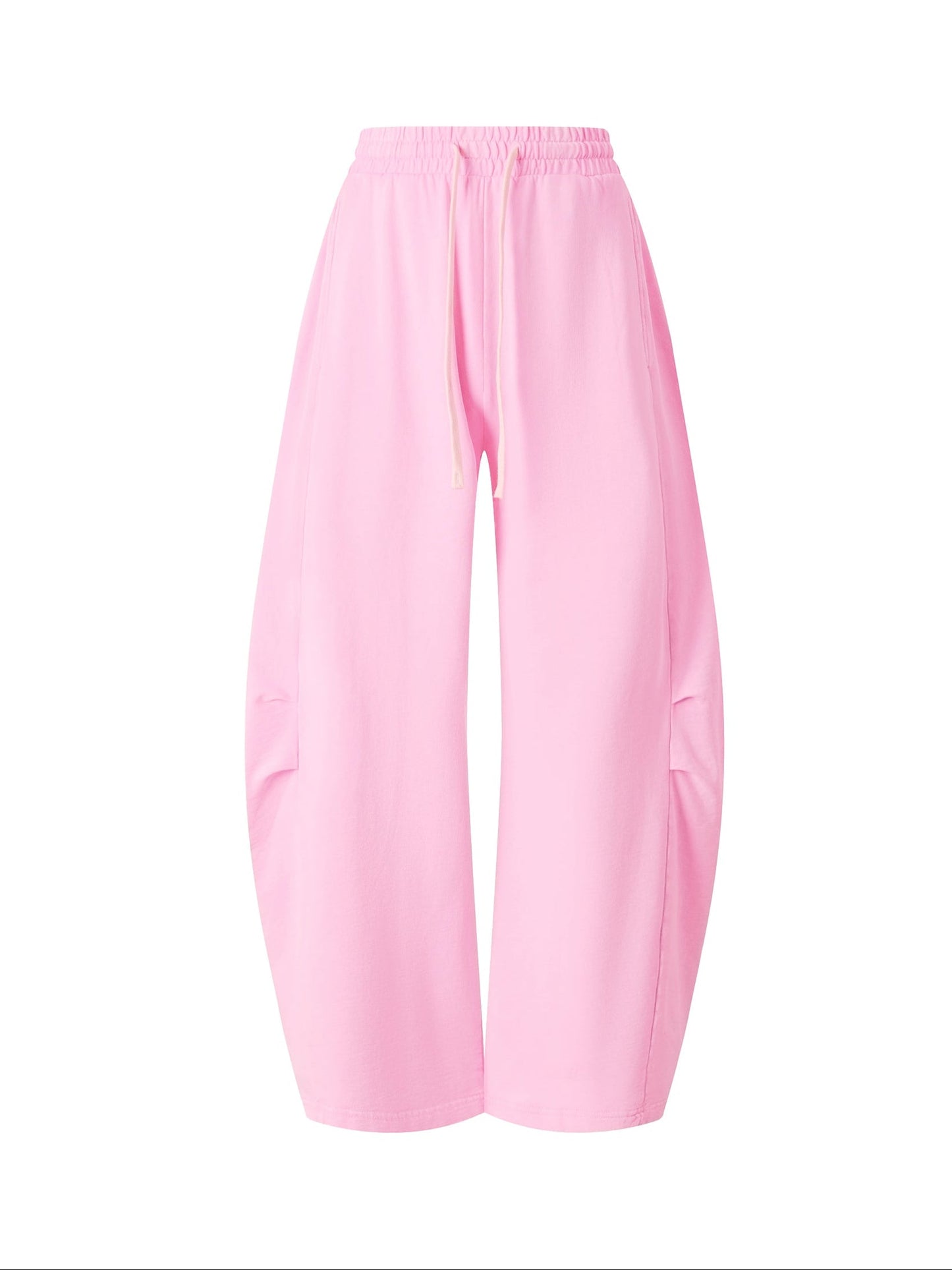 STYLE IT - Unisex Mineral Wash Barrel Leg Pants PINK