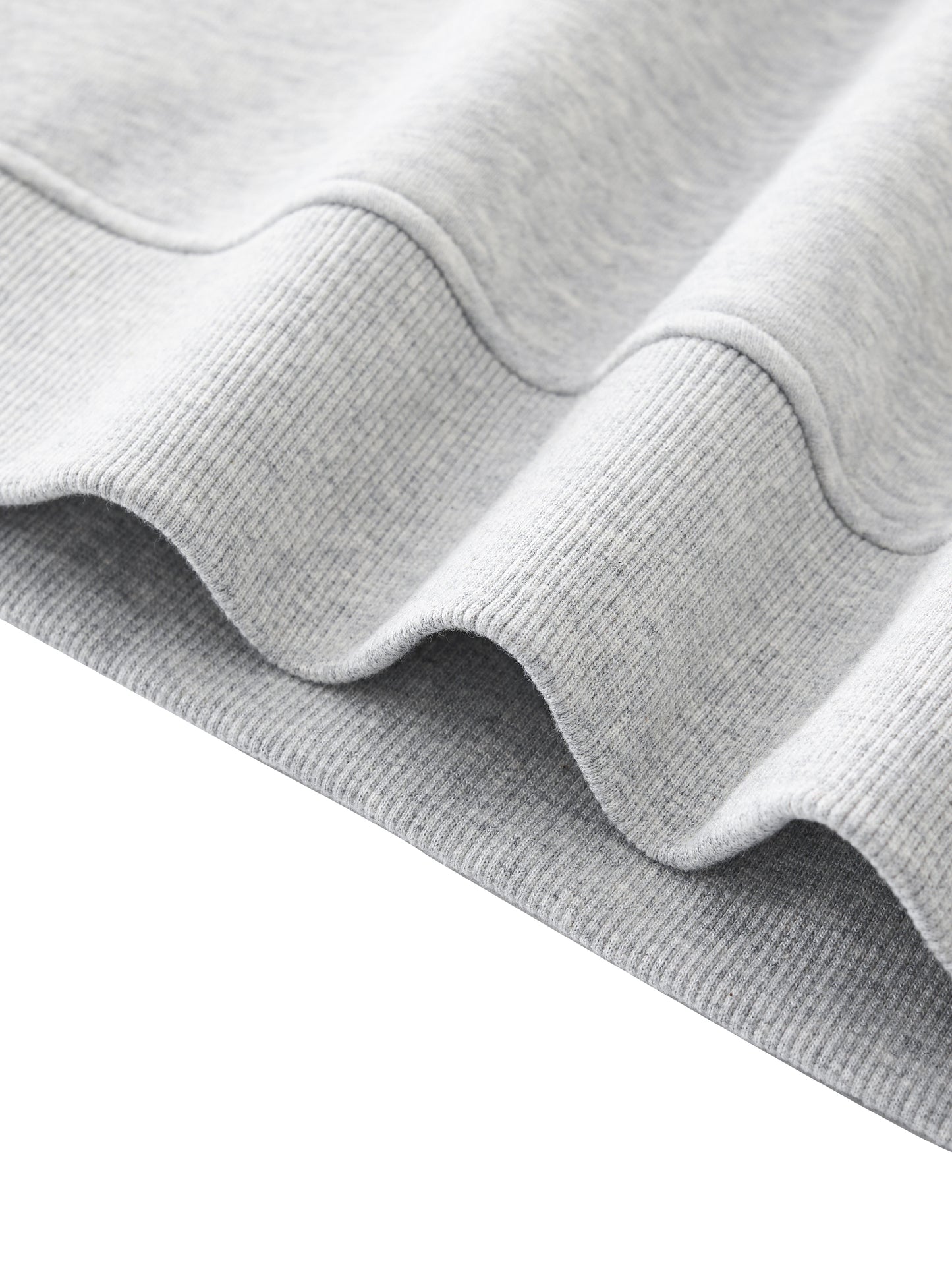 AGAPE Mock-Neck Crew Sweatshirt in Grey